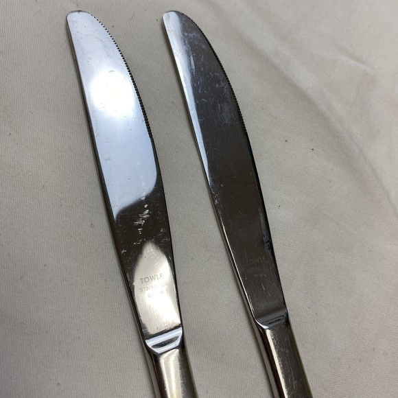 Towle stainless 9” dinner Knife Knives Lot Set 4 - Picture 2 of 11